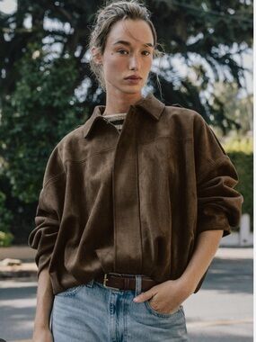 Zara Brown Suede Jacket